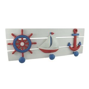 Scratch & Dent Red, White, and Blue Nautical Wooden Wall Pegs